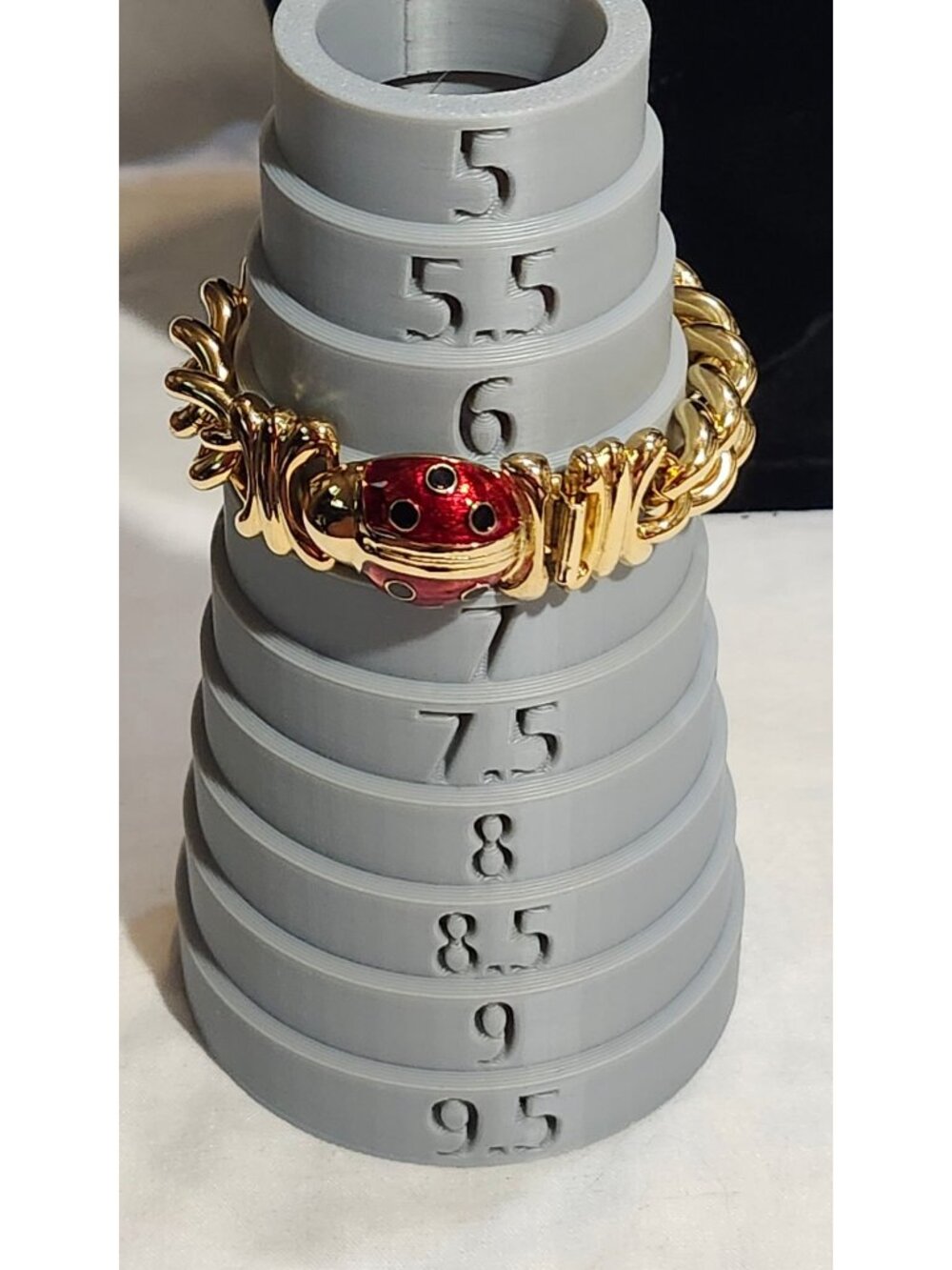 Joan Rivers Ladybug Beetle Gold-Tone Chunky Cable Bracelet - Picture 8 of 9